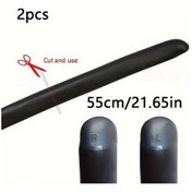 Resim Chuangyinshop Siyah 2 Parça Ağır Hizmet Araç Kapı Contası Gürültü Toz Ve Su Yalıtımı 