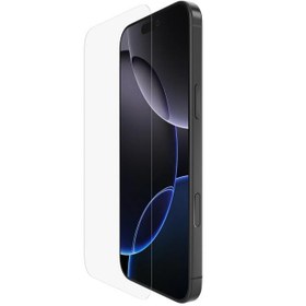 Resim Belkin OVA160HQ ScreenForce TemperedGlass iPhone 16 Pro Max Uyumlu (Kolay Hizalama Tepsili) Antimikrobiyal Ekran Koruyucu 