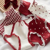 Resim 5 adet Yeni Kadın Külodu Sevimli Kız Konforlu Külotlar Moda Fiyonk Nefes Alabilen İç Çamaşırı 