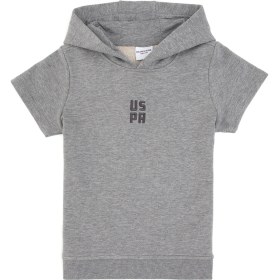 Resim U.S. Polo Assn. Erkek Çocuk Antrasit Melanj Kapüşonlu Sweatshirt 50325170-VR081 
