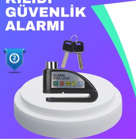 Resim Teknoşık TEKNO ŞIK Su Geçirmez Alarm Disk Kilidi Motosiklet Scooter Bisiklet Güvenlik 