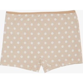 Resim Breeze Kız Çocuk Boxer Puantiye Desenli 5-11 Yaş, Bej-bej Bej 