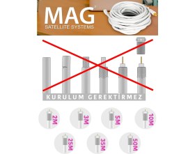 Resim Mag Rose Rc-24 F Konnektörlü Hazır Gold Kablo Poşetli - 5m 