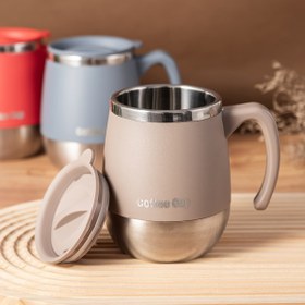Resim 1 adet 500ml İzole Paslanmaz Çelik Kahve Kupası Kapaklı, Sıcak ve Soğuk İçecekler için Çift Duvarlı Vakumlu Termal Bardak, Ev, Açık Hava, Kamp, Doğum Günü, Tatil, Şükran Günü, Noel Hediyesi için İdeal 