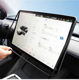 Resim Dancemonkey Tesla 3 Y Model Araba Ekranı Montaj Çerçevesi Siyah 