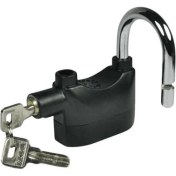 Resim Desibel Siyah Alarmlı Çok Fonksiyonlu Ekstra Güvenlikli Kare Asma Dolap Kilidi 