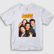 Resim Unisex Çocuk Beyaz Signs Seinfeld T-Shirt 