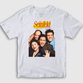 Resim Unisex Çocuk Beyaz Signs Seinfeld T-Shirt 