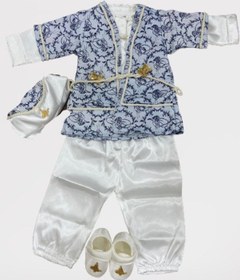 Resim Erkek Bebek Lacivert Tuğralı Şehzade Takımı 0-6 Ay Lacivert 