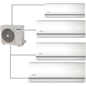 Resim Airfel Duvar Tipi Multi Klima 42000 Btu Dış Ünite 4 Iç Ünite 9+12+12+18 5lmx125n 