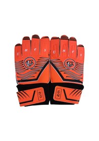 Resim Unes Futbol Kaleci Eldiveni Parmak Korumalı, Tutuş Güçlü, Yetişkin & Çocuk Beden Fosfor Sarı 