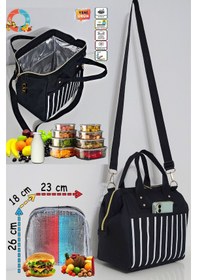 Resim Anne Bebek Askılı Taşıma Çantası Isı Yalıtımlı Termal Termoslu Yemek, Mama, Beslenme, Gıda Çantası Çok Renkli 