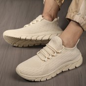 Resim Erkeklerin Trendy Katı Renk Dokuma Örgü Nefes Alabilen Sneaker'ları, Erkeklerin Açık Hava Aktiviteleri Için Rahat Kaymaz Dayanıklı Yumuşak Tabanlı Ayakkabıları 