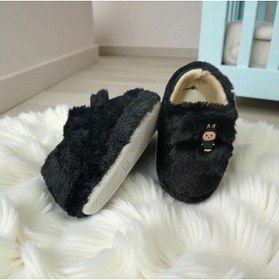 Resim KMS HOME Siyah Labubu Erkek Bebek Panduf Çocuk Panduf 