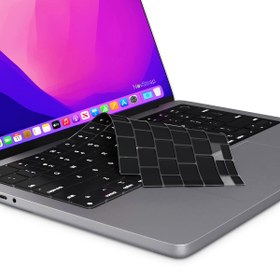 Resim MacBook Pro 2019 16\ A2141 Touchbar ile Uyumlu Türkçe Q Klavye Slim Siyah Klavye Koruyucu Kılıf 