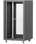 Resim Setrack 16U 600X600 4 Kapak Açılabilir Camlı Tekerlekli Kabinet 