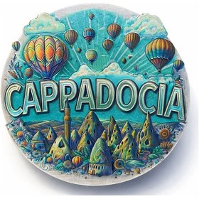 Resim Büro Ev Ofis Kapadokya Hediyesi İçin Ahşap Design Buzdolabı Magneti 