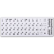 Resim Rusça Q Klavye Etiketi Laptop MacBook Uyumlu Sticker -Beyaz AL3036 