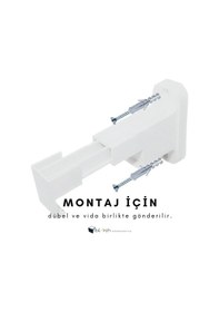 Resim Fırat Perde Rayı Korniş L Ayak Duvara Montaj Askı Aparatı 2 Adet 