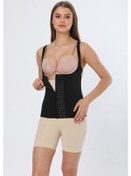 Resim Hamilelik Sonrası Askılı Latex Korse Siyah 