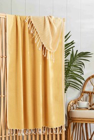 Resim Fula Sarı Peştamal 90x180 cm - 100x180 / Sarı 