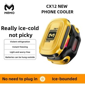 Resim Memo CX12 Manyetik Rgb Oyun Soğutucu, Pubg Için Powerbankli Kablosuz Radyatör Fan 