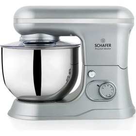 Resim Schafer Prochef Master Gümüş Stantlı Mikser 1500 Watt 6 Kademeli Hız Ayarı ile Güçlü Performans 