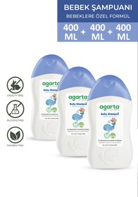 Resim Agarta 3 Adet Doğal Erkek Bebek/ Çocuk Şampuanı 400 ml 
