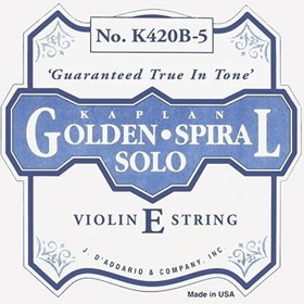 Resim D'Addario K420B5 Kaplan Golden Spiral Solo E-(Mİ) Heavy Keman Tek Teli 