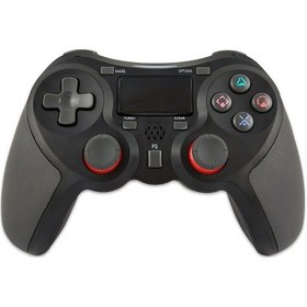 Resim Ps4 Host İçin Kauçuklaştırılmış Kablosuz Oyun Denetleyicisi Bluetooth Kolu Siyah B 