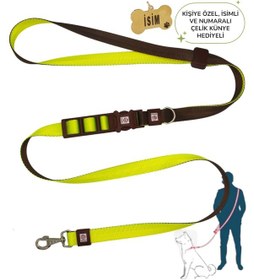 Resim Caramelos Hands-free Eller Serbest Gezdirme Kayışı- Köpek Gezdirme Kayışı - Eller Serbest- Kahverengi - Yeşil 