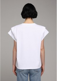 Resim Colin's Colins Regular Fit Yuvarlak Yaka Düz Kadın Beyaz Kısa Kol Tişört Cl1079003 Q1.v2 Wht 