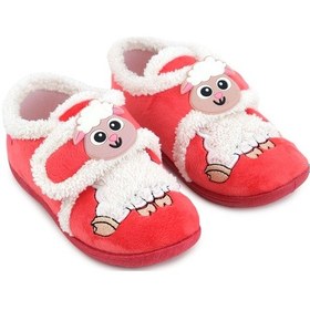 Resim Gezer Kız Çocuk Bebe Cırtlı Ayarlanabilir Günlük Okul Kreş Panduf Ayakkabı Kırmızı 