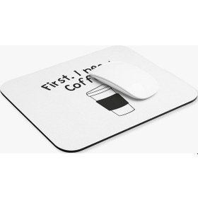 Resim Kahve Desenli Mouse Pad, 23x19 Cm, Kaymaz Taban, Ev, Ofis Ve Oyun İçin Rahat Ve Yumuşak Mousepad 