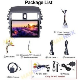 Resim Toyota Corolla 2007-2012 Android Teyp Çerçeve 9 Inch - Soket - Canbus 