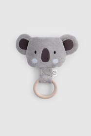 Resim Ahşap Saplı Diş Kaşıyıcı ve Gri Çıngırak Koala - Gri / One Size 