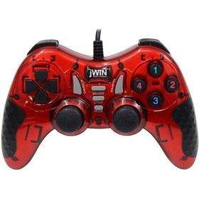 Resim JWIN USB-1245 PC Gamepad Bilgisayar Oyun Kolu - Kırmızı 