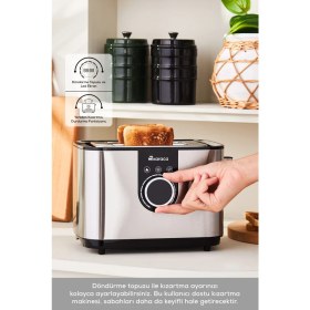 Resim Şık ve Dayanıklı Inox Ekmek Kızartma Makinesi - 2303, Modern Tasarım ile Mutfağınıza Şıklık Katın 