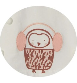 Resim Andywawa Kız Bebek Penguen Kabartmalı Ekru Tshirt AC22366 