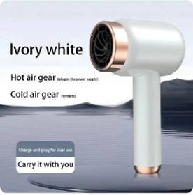 Resim Güçlü Kablosuz Şarj Taşınabilir Usb Şarj Edilebilir Saç Kurutma 1 Adet 