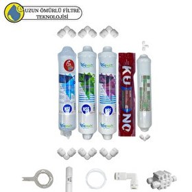 Resim Pemax Water Solutions Kapalı Kasa Su Arıtma Cihazlarına Uygun Sertifikalı 5'li Orijinal LG Kuno Mebran Purefer Tat Set 