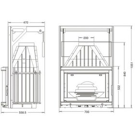 Resim Invicta 700 Grande Vision Asansörlü Şömine Haznesi 6876 44 