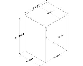 Resim Rani KD103 Çamaşır - Kurutma Makinesi Dolabı Kapaksız Beyaz - Sepet Ceviz 