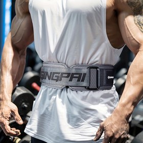 Resim Profesyonel Fitness Kemeri Erkekler ve Kadınlar için, Evrensel Ayarlanabilir Ağırlık Kaldırma Sırt Desteği, Spor Salonu Egzersiz Çömelme Deadlift Güç Kaldırma Antrenmanı, Dayanıklı Polyester Karışımı Bel Koruyucu 