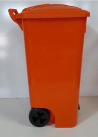 Resim Tıbbi Atık Kovası 85 Lt Pedallı Tekerlekli 