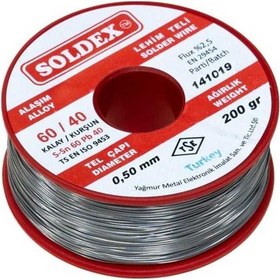 Resim Soldex 0.5 Mm 200 G Lehim Teli %60 Sn / %40 Pb 