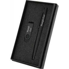 Resim Sedef Silver Kişiye Özel Kalem ve 32 GB USB Bellek Kişiye Özel Kalem Seti 