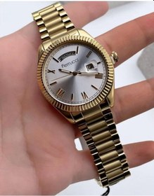 Resim Ferrucci Fr3405 Gold Renk Takvimli Çelik Kordon Erkek Kol Saati 