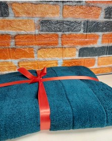 Resim Özdilek Svv Border Büyük Boy Banyo Havlusu 89x173 - Dark Teal Koyu Turkuaz Turkuaz 