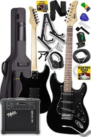 Resim Midex RPH-30BK-25AMP Gül Klavye SSS 25W Amfili Elektro Gitar Seti 